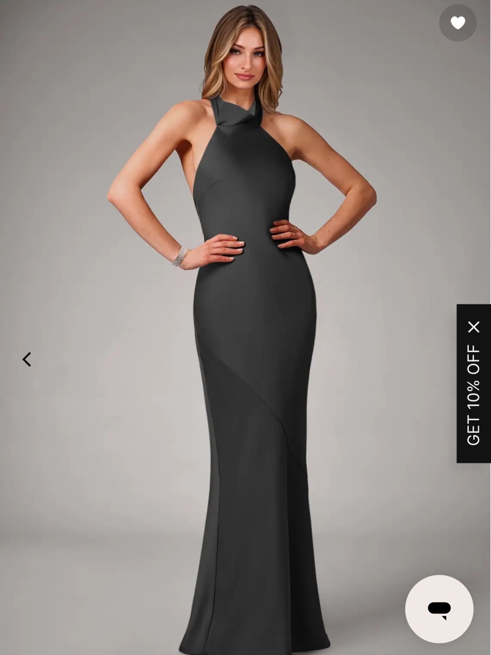 Azazie black Halter Backless Evening Gown